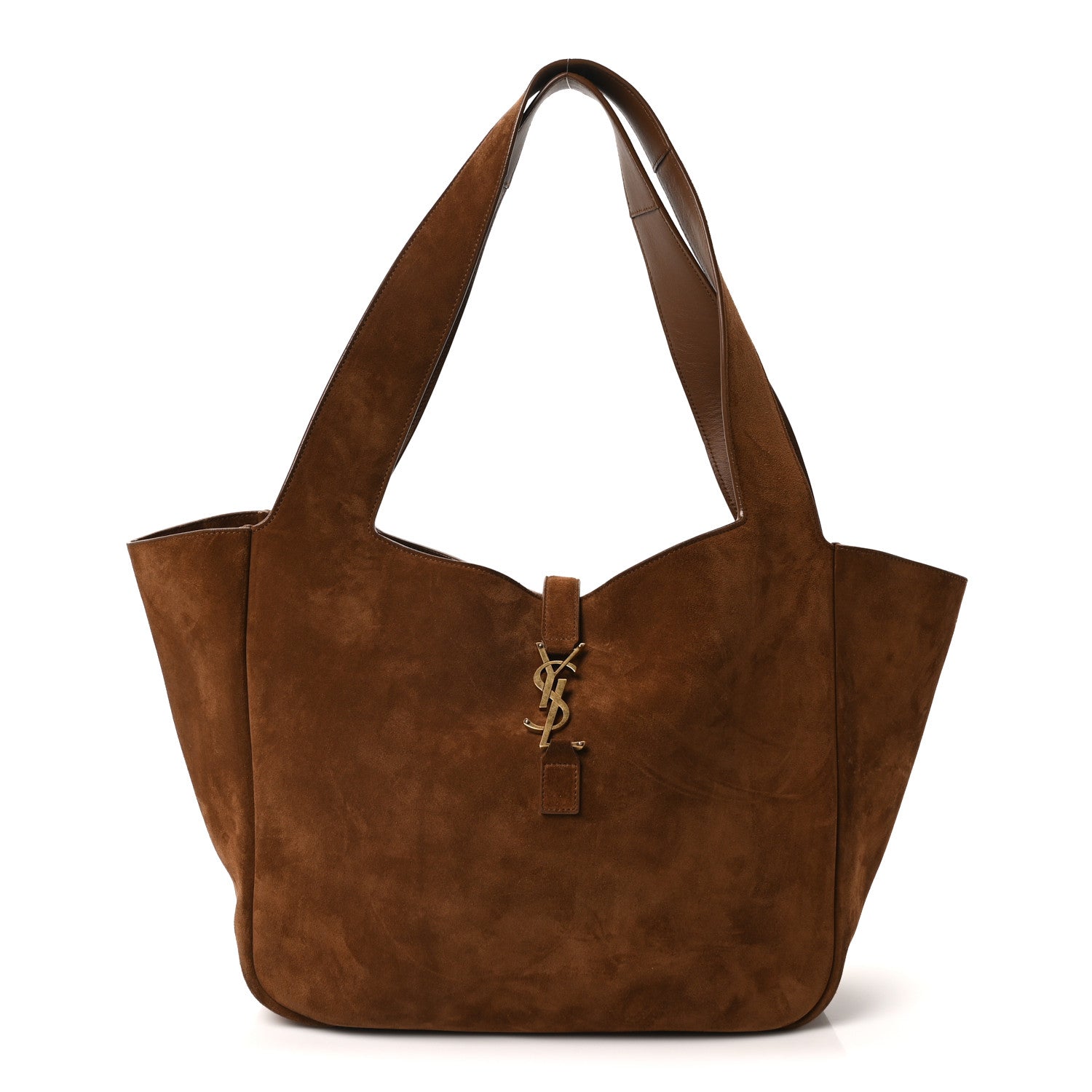 Saint Laurent Suede Bea Tote Golden Leaf 1 of 10