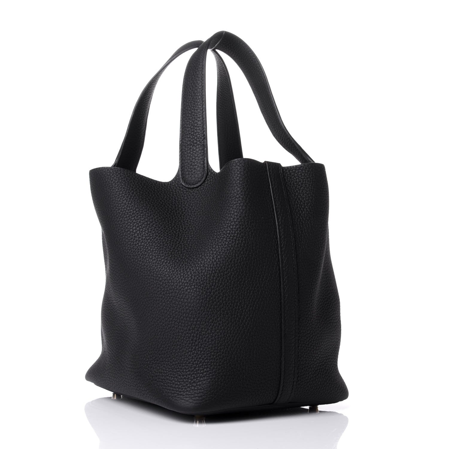 Hermes Taurillon Clemence Picotin Lock 22 MM Black 2 of 8