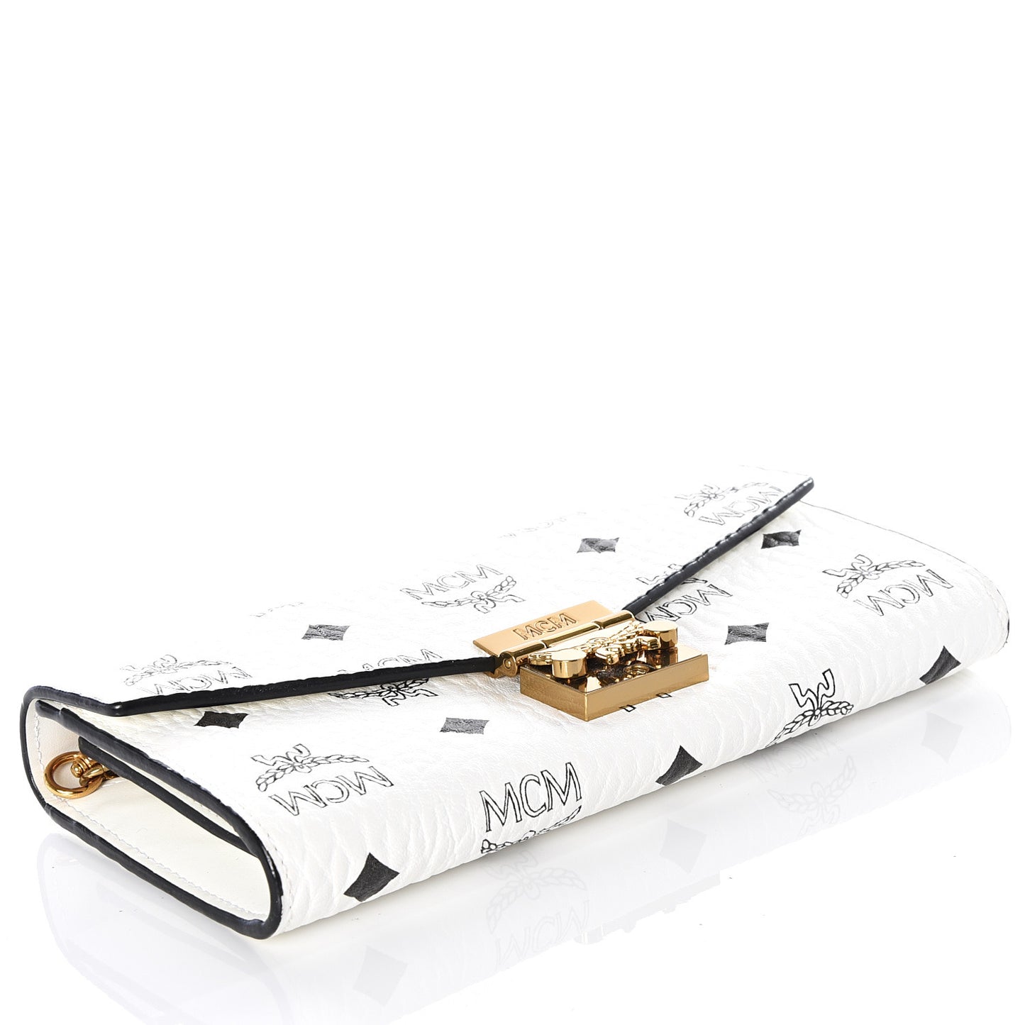 Visetos Large Patricia Wallet On Chain White