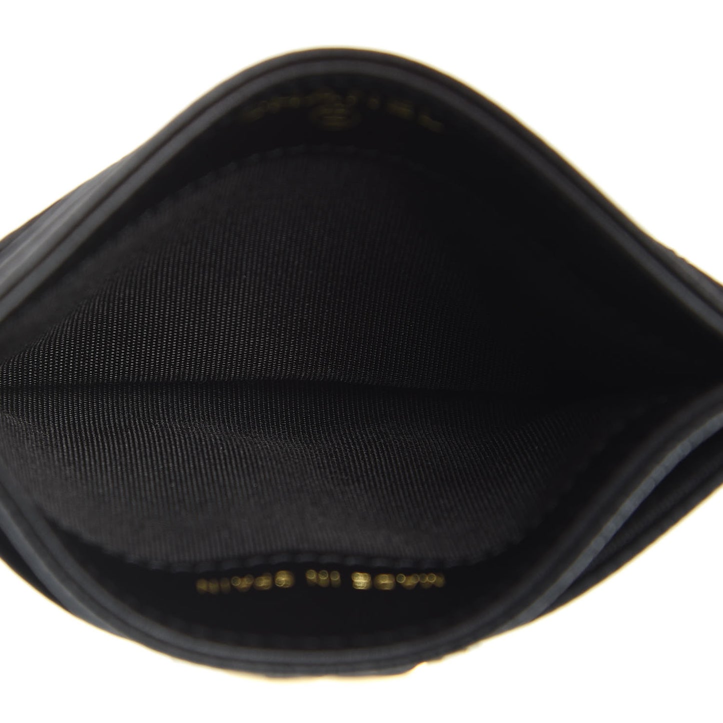Caviar Quilted Boy Card Holder Black