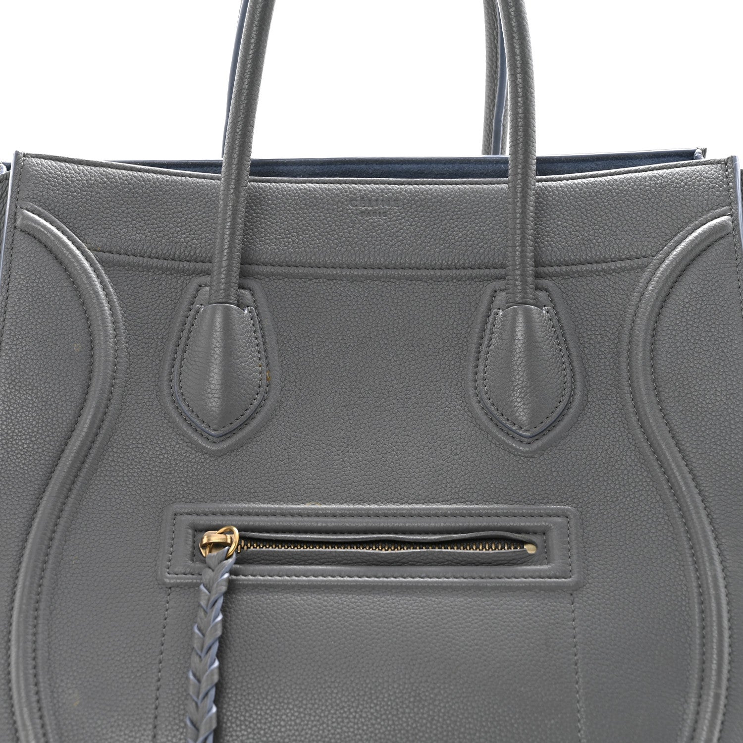 Celine Baby Grained Calfskin Medium Phantom Luggage Kohl 9 of 17
