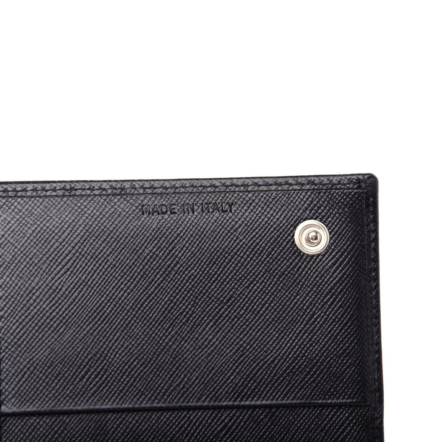 Prada Saffiano Triangle Continental Flap Wallet Black 8 of 10