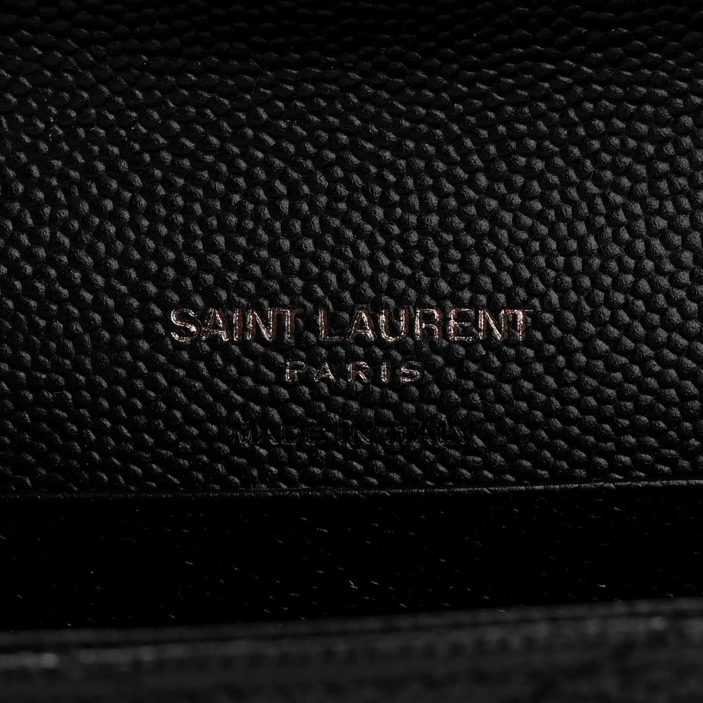 Grain De Poudre Matelasse Chevron Small Monochrome Monogram Envelope Wallet Black