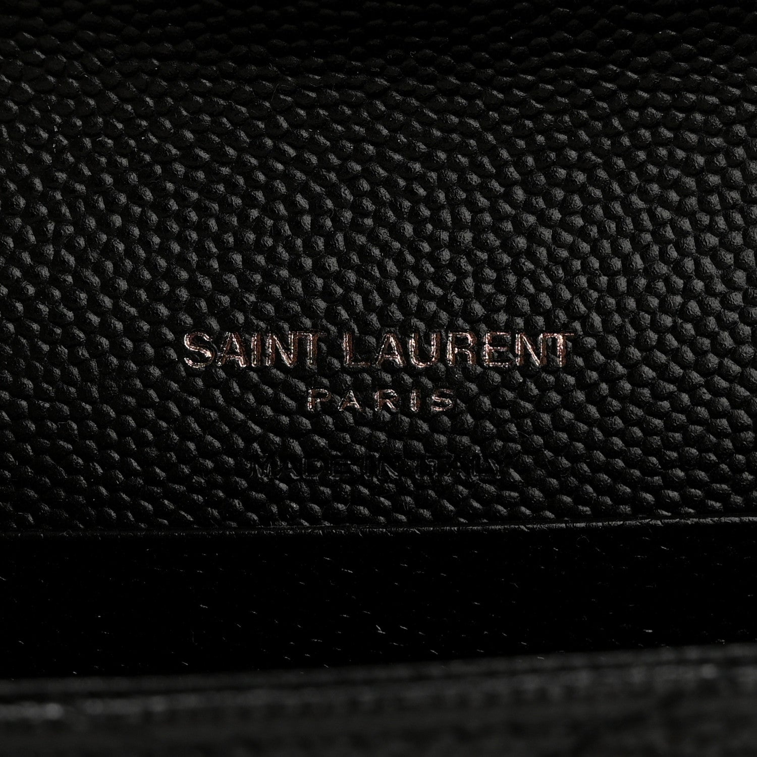 Saint Laurent Grain De Poudre Matelasse Chevron Small Monochrome Monogram Envelope Wallet Black 6 of 7