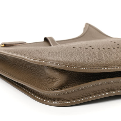 Hermes Taurillon Clemence Evelyne III PM Etoupe 10 of 12