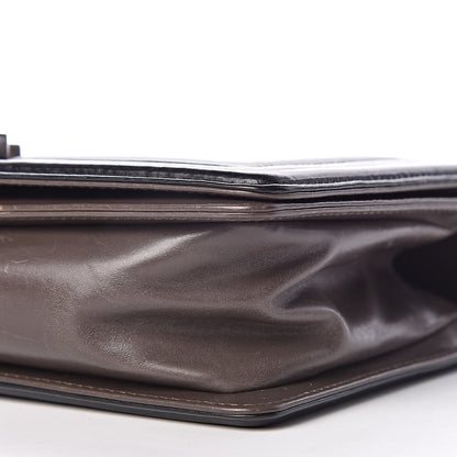 Chanel Glazed Calfskin Medium Boy Flap Grey 10 of 11