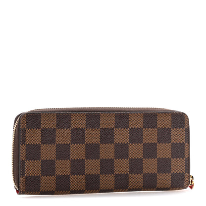 Louis Vuitton Damier Ebene Clemence Wallet Cherry 3 of 11