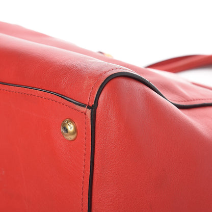 Prada Glace Calfskin Twin Pocket Tote Fuoco 20 of 22