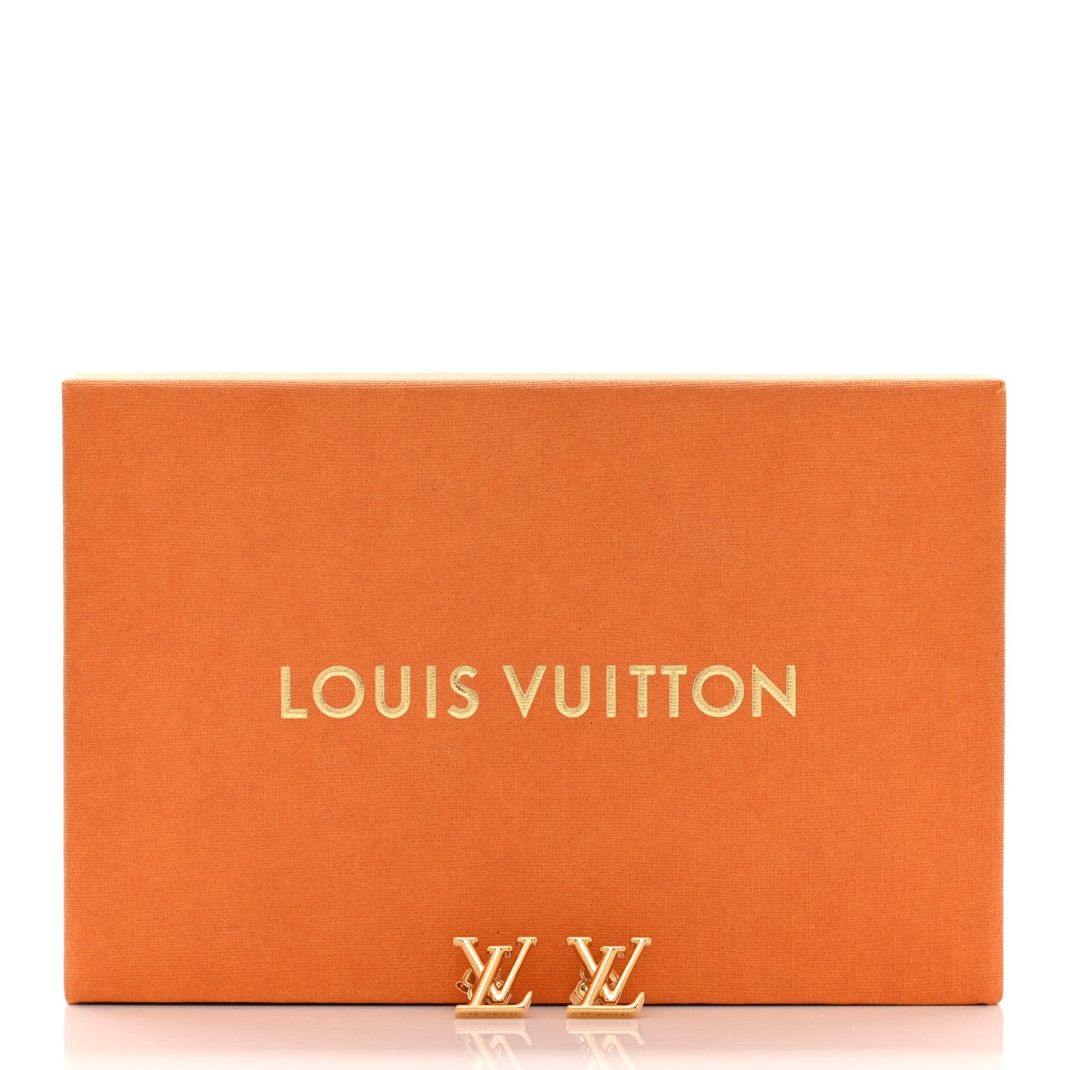 Louis Vuitton Metal LV Iconic Earrings Gold 6 of 6