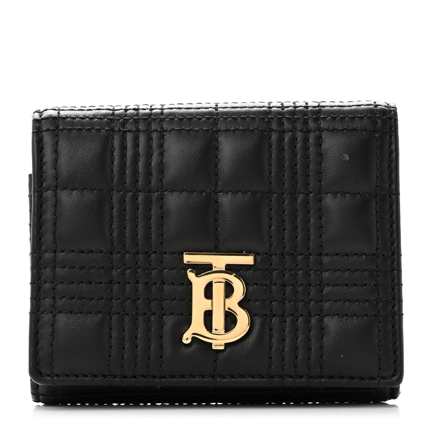 Burberry Lambskin Quilted Small Lola Folding Wallet Black 1 of 7