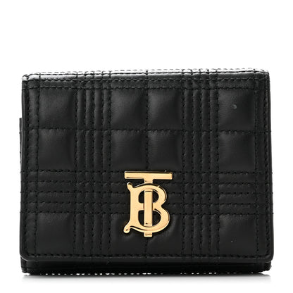 Burberry Lambskin Quilted Small Lola Folding Wallet Black 1 of 7