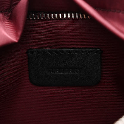 Burberry Nylon Vintage Check Print Logo Wristlet Burgundy 6 of 6