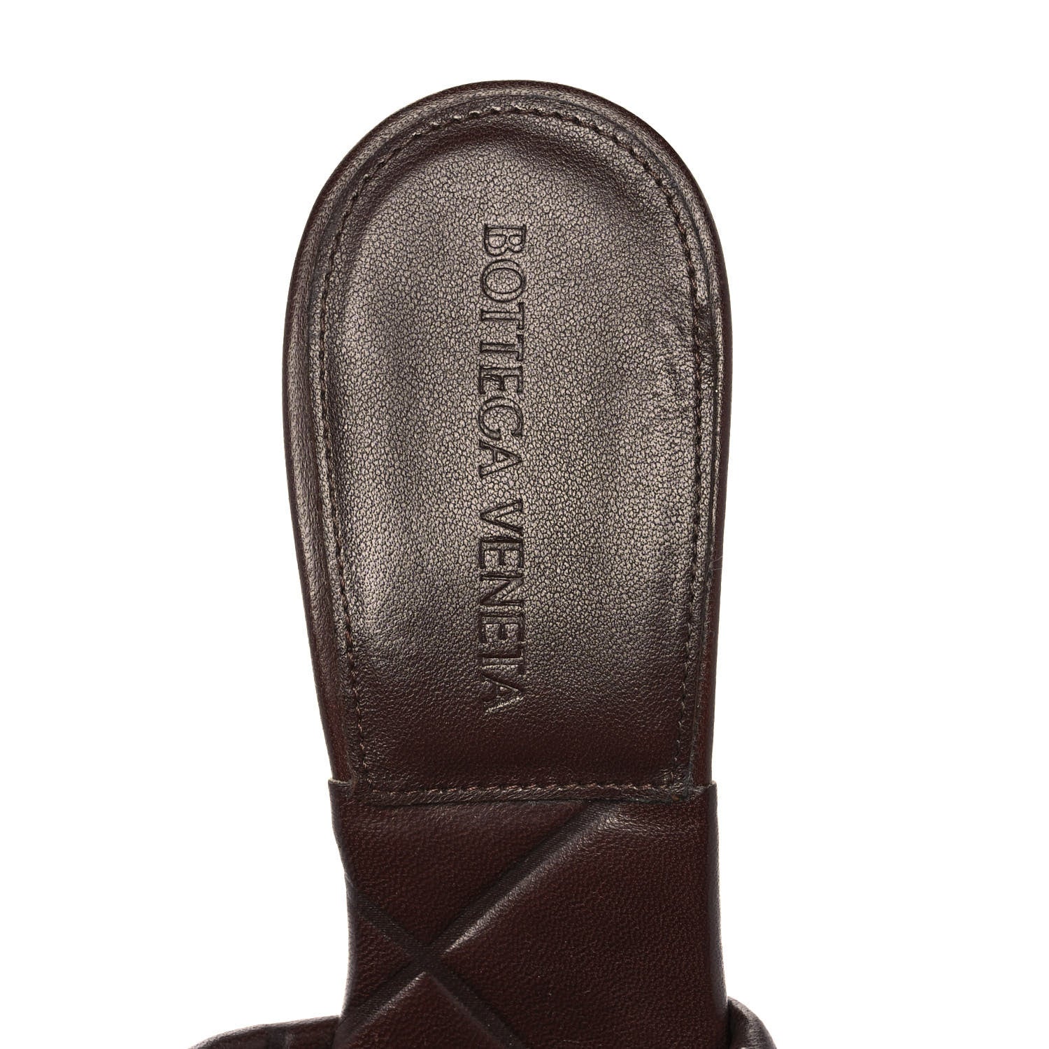Bottega Veneta Nappa Quilted Rubber Lido Mule Sandals 36.5 Bitter Chocolate 7 of 7