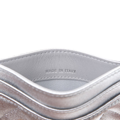 Chanel Metallic Lambskin Quilted Card Holder Silver 9 of 11