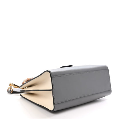 Gucci Nappa Bamboo Web Small Nymphaea Top Handle Bag Deep Grey Mystic White 4 of 11