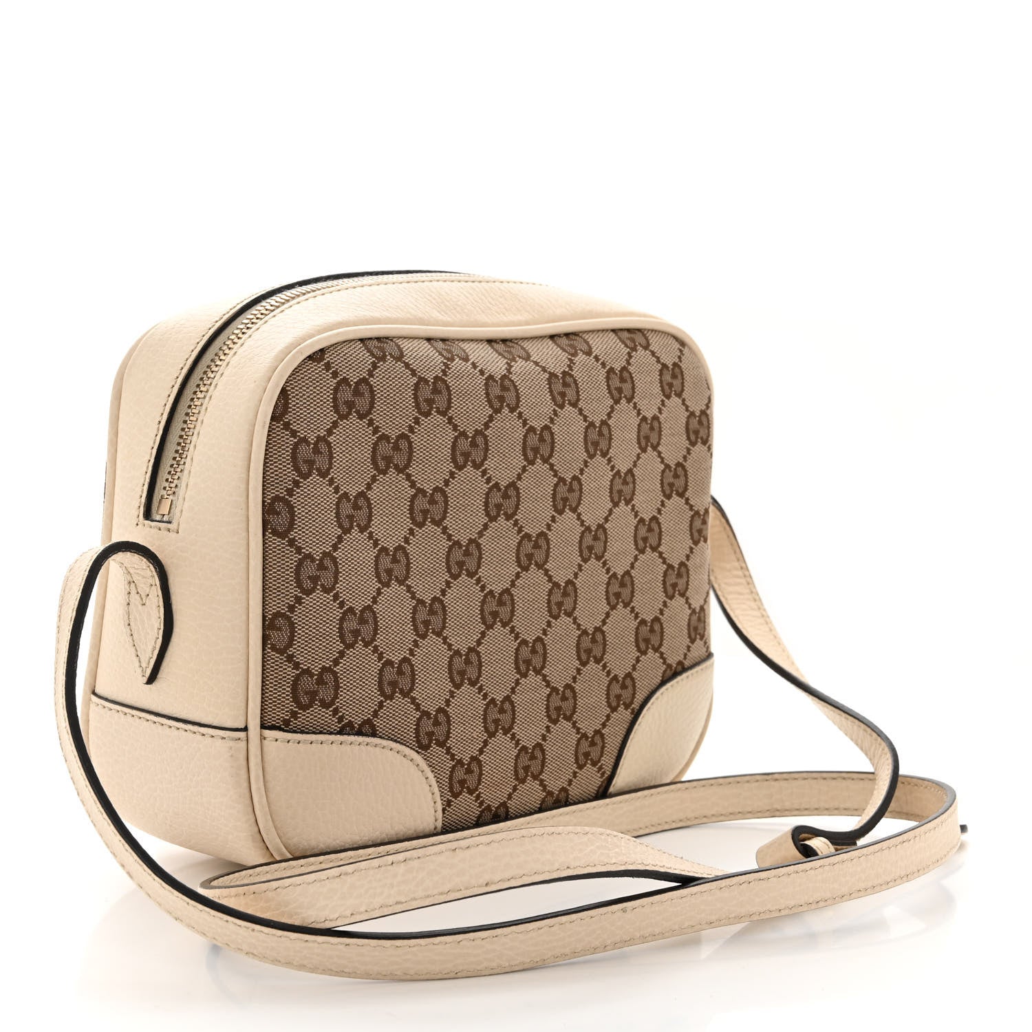 Gucci Monogram Dollar Calfskin Mini Bree Messenger Bag Beige Ebony Avoire 3 of 13