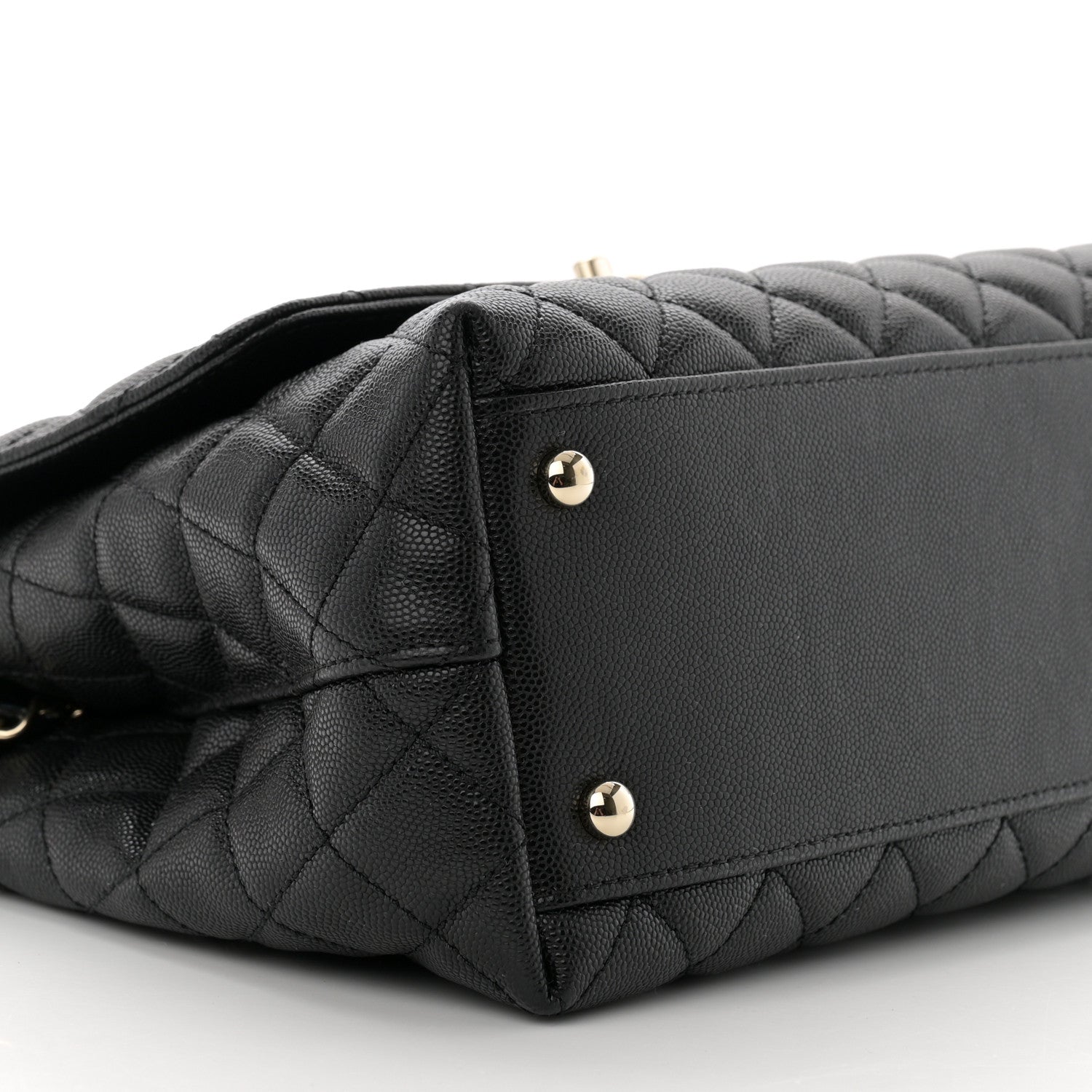 Chanel Caviar Quilted Small Coco Handle Flap Black 9 of 10