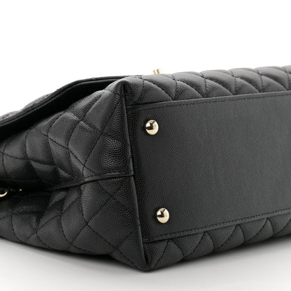 Chanel Caviar Quilted Small Coco Handle Flap Black 9 of 10