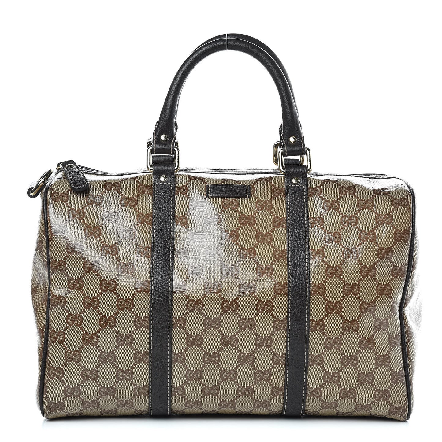 Crystal Monogram Medium Joy Boston Dark Brown