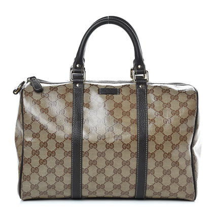 Gucci Crystal Monogram Medium Joy Boston Dark Brown 1 of 11