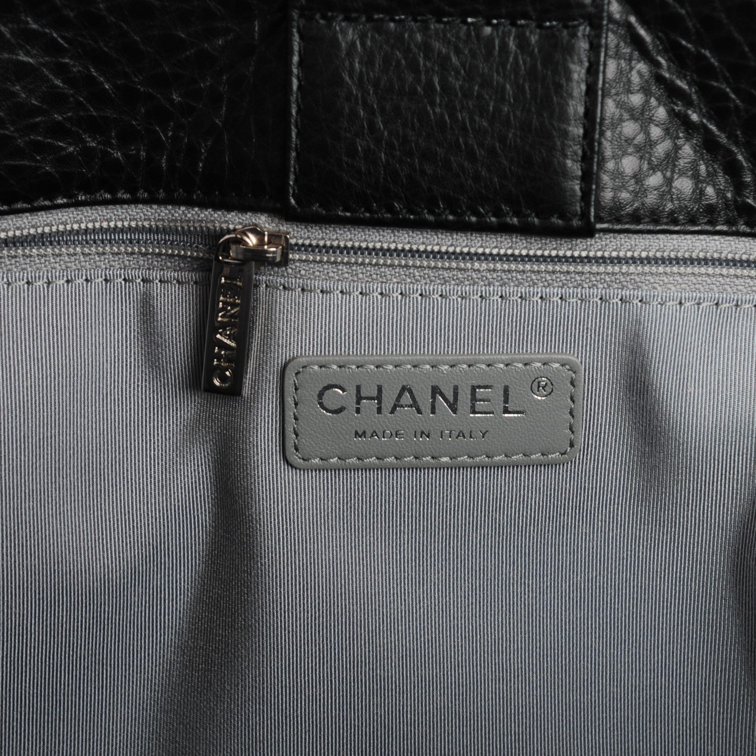 Chanel Calfskin Cerf Executive Shopper Tote Black 6 of 7
