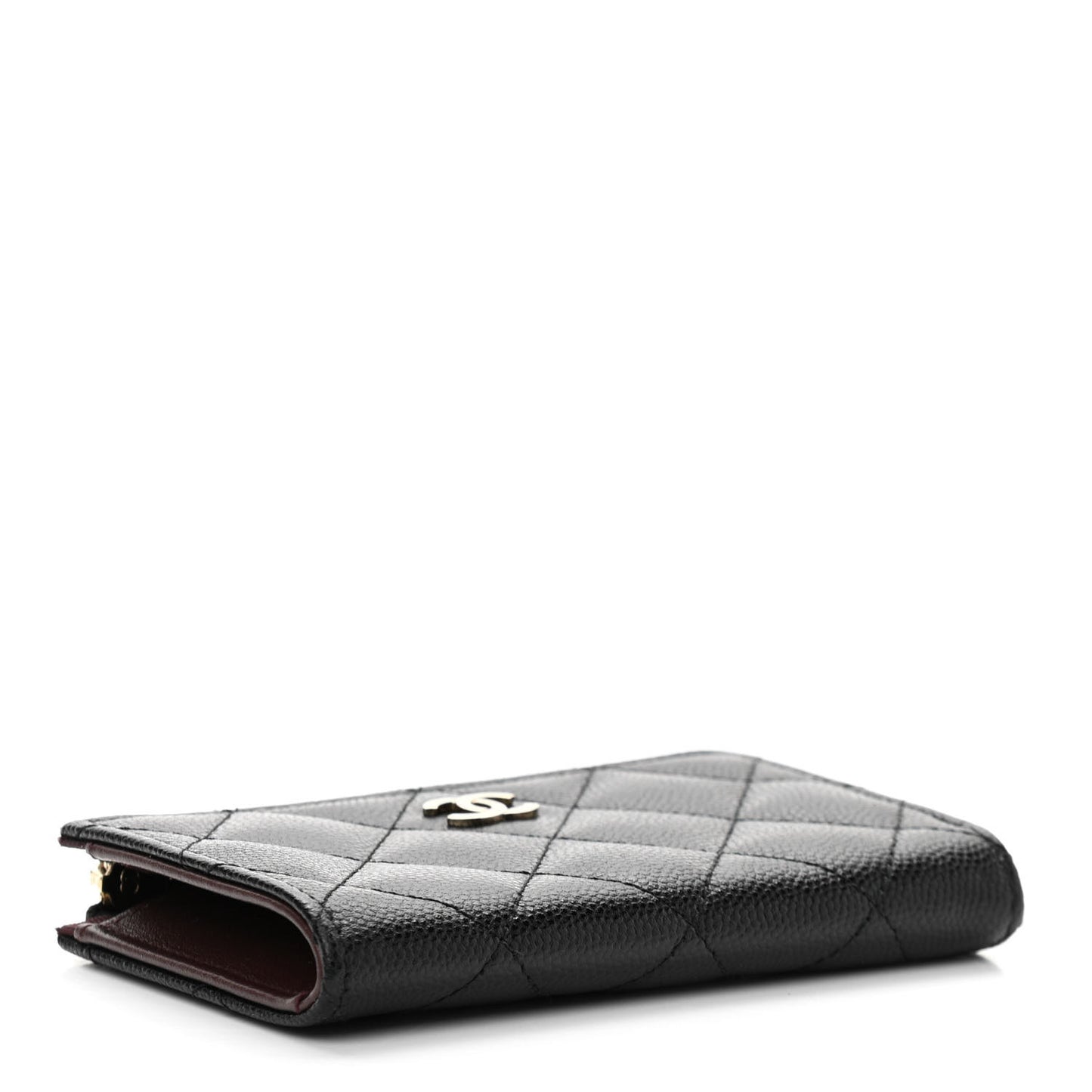 Caviar Quilted Key Holder Case Black