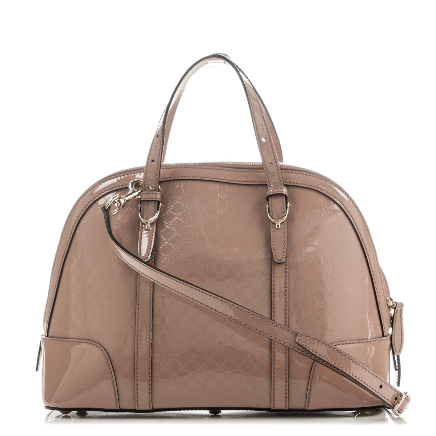 Gucci Patent Microguccissima Small Nice Top Handle Dome Bag Dark Cipria 1 of 7