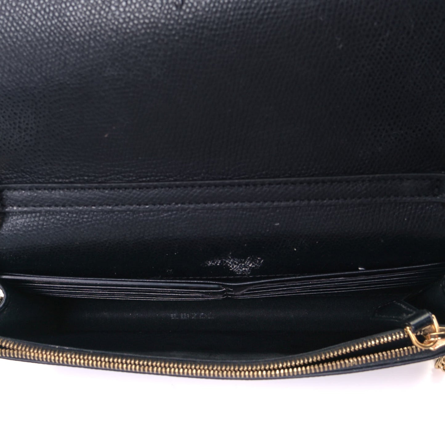 Vitello Cruise F is Fendi Bi-Color FF 1974 Embossed Medium Envelope Wallet On Chain Black Maya