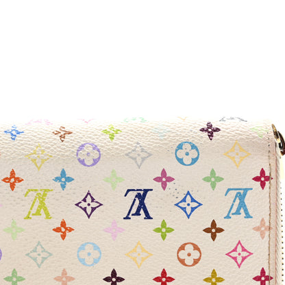 Louis Vuitton Monogram Multicolor Zippy Wallet White Litchi 8 of 10