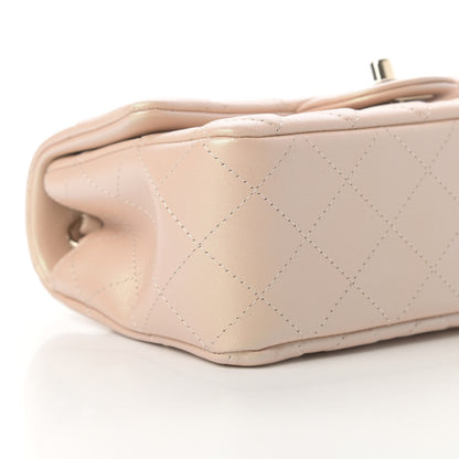 Chanel Iridescent Calfskin Quilted Mini Rectangular Flap Beige 9 of 11