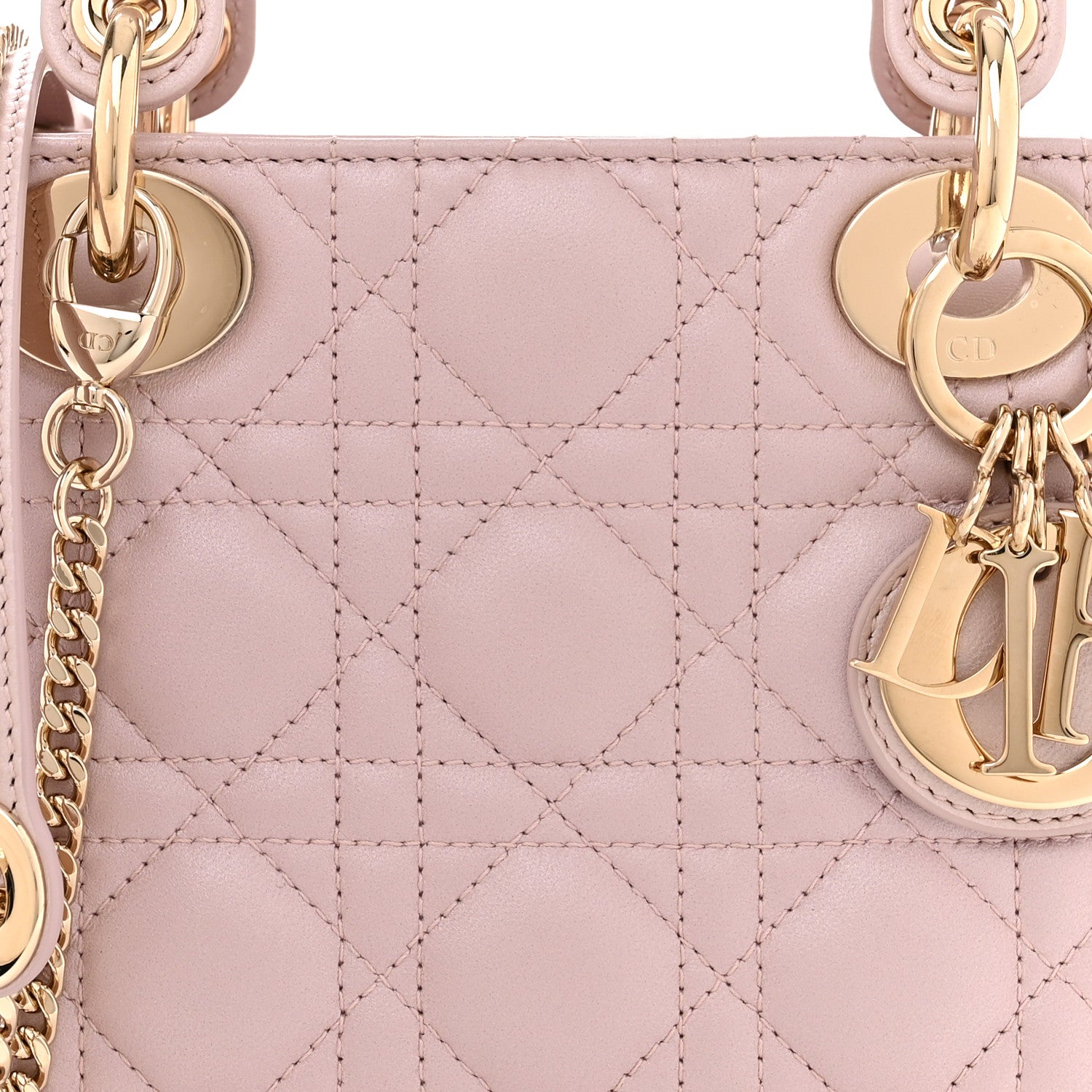 Christian Dior Lambskin Cannage Mini Lady Dior Rose Clair 8 of 10