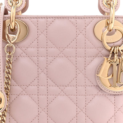 Christian Dior Lambskin Cannage Mini Lady Dior Rose Clair 8 of 10