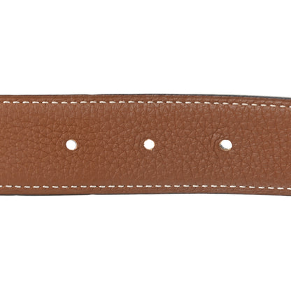Hermes Box Togo 32mm Guilloche H Belt 80 Black Gold 3 of 7