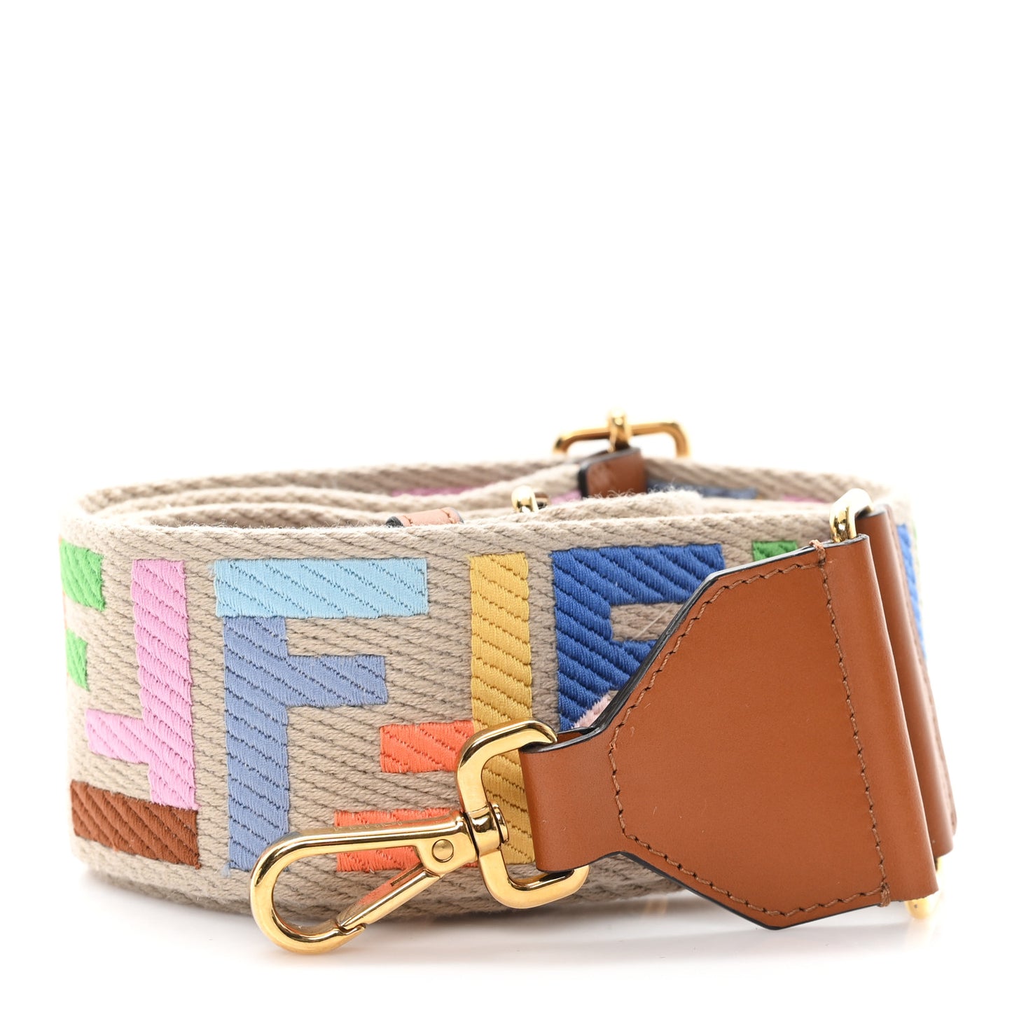 Canvas Calfskin FF 1974 Adjustable Strap You Multicolor Cuoio