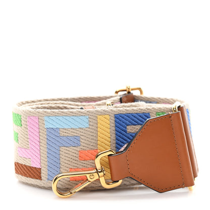 Fendi Canvas Calfskin FF 1974 Adjustable Strap You Multicolor Cuoio 1 of 3