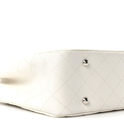 Chanel Calfskin Quilted Large Classic Shopping Tote White 10 of 11