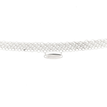 Tiffany Sterling Silver 35mm Elsa Peretti Open Heart Pendant Mesh Necklace 5 of 5
