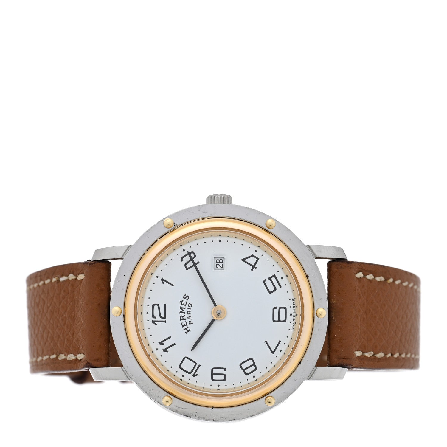 Hermes Stainless Steel Epsom 30mm Clipper Quartz Watch Gold 2 of 4