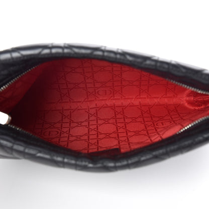 Christian Dior Lambskin Cannage Panarea Clutch Black 5 of 9