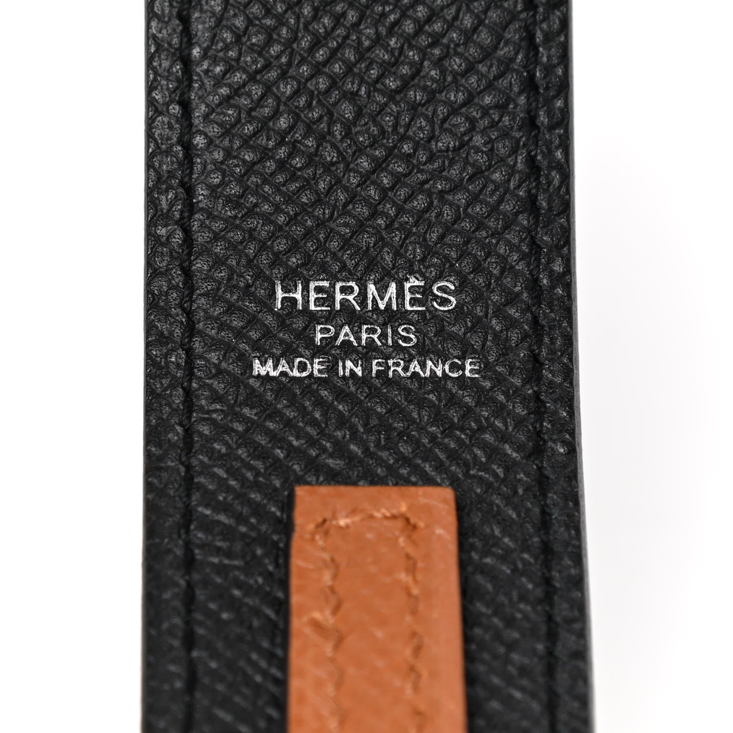Hermes Epsom 30mm Tressage Au Galop Shoulder Strap Black Craie Gold 4 of 6