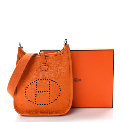 Hermes Taurillon Clemence Evelyne TPM Abricot 11 of 11
