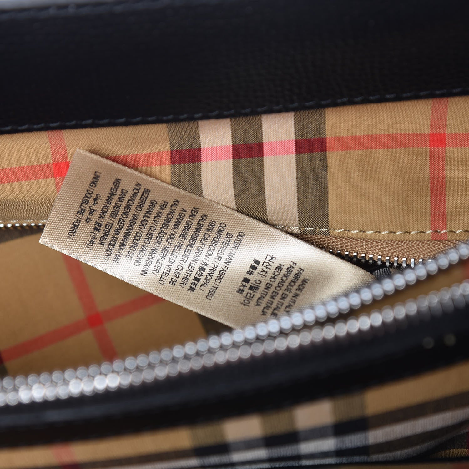 Burberry Derby Calfskin Medium Banner Tote Black 11 of 12