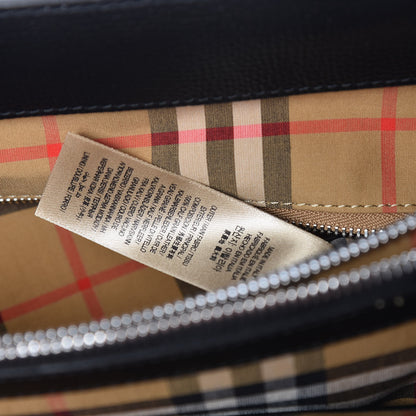 Burberry Derby Calfskin Medium Banner Tote Black 11 of 12