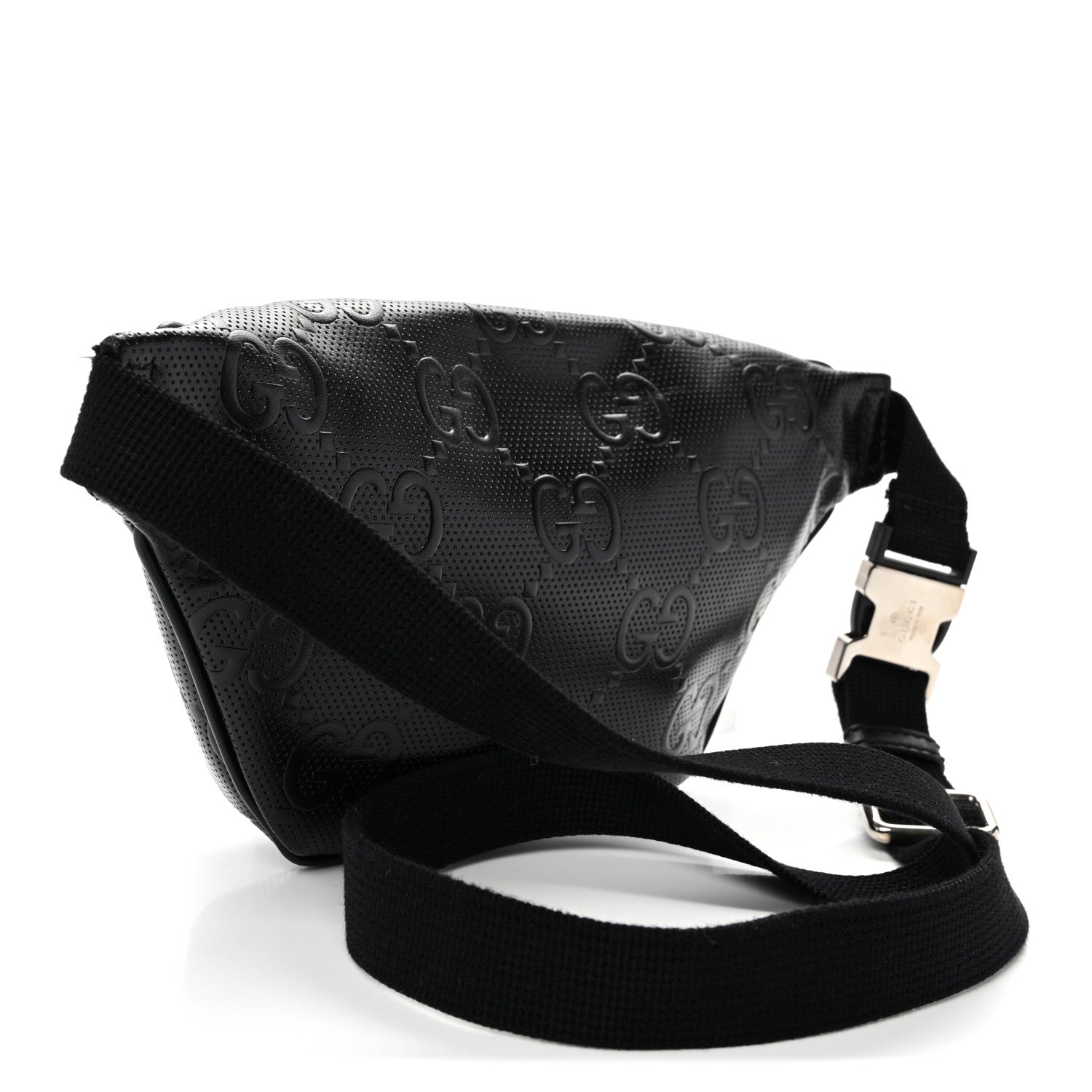 Gucci Calfskin GG Tennis Embossed Belt Bag Black 3 of 11