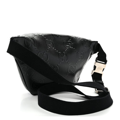 Gucci Calfskin GG Tennis Embossed Belt Bag Black 3 of 11