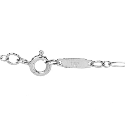Tiffany 18K White Gold Diamond Clover Key Pendant Link Necklace 6 of 6