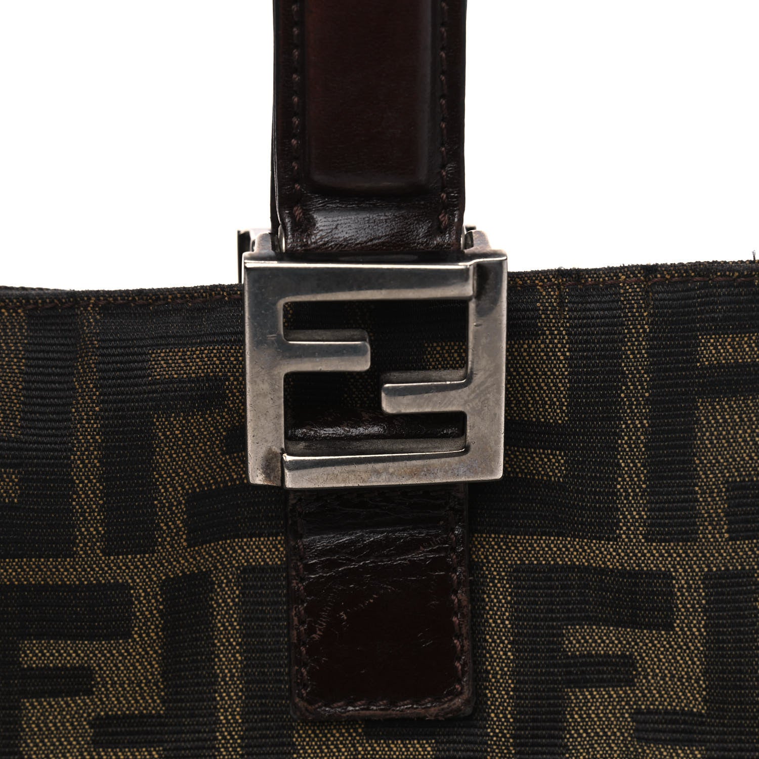 Fendi Zucca Top Handle Tote Tobacco 15 of 19