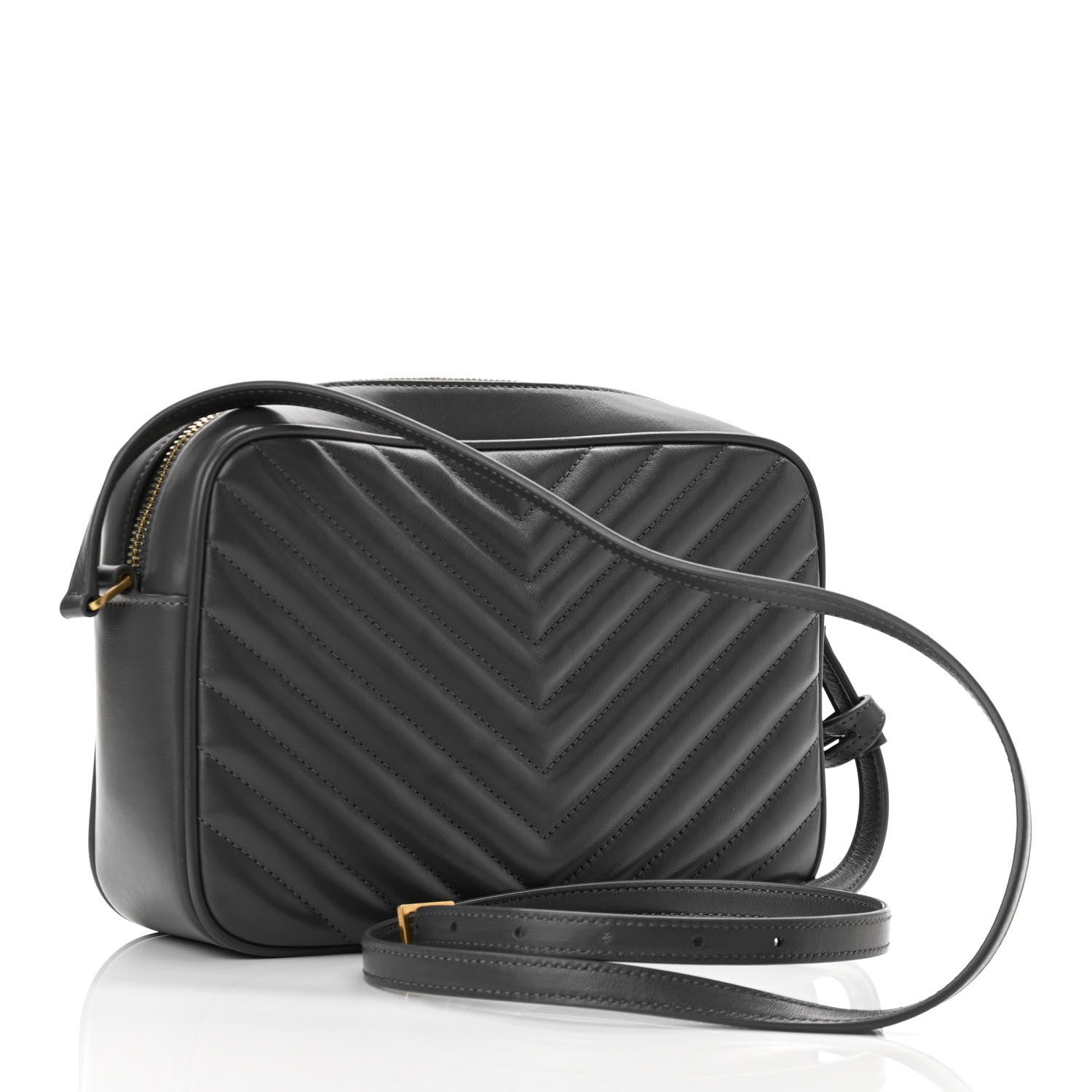 Saint Laurent Calfskin Matelasse Monogram Lou Camera Bag Dark Smog 3 of 11