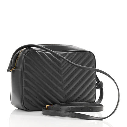 Saint Laurent Calfskin Matelasse Monogram Lou Camera Bag Dark Smog 3 of 11