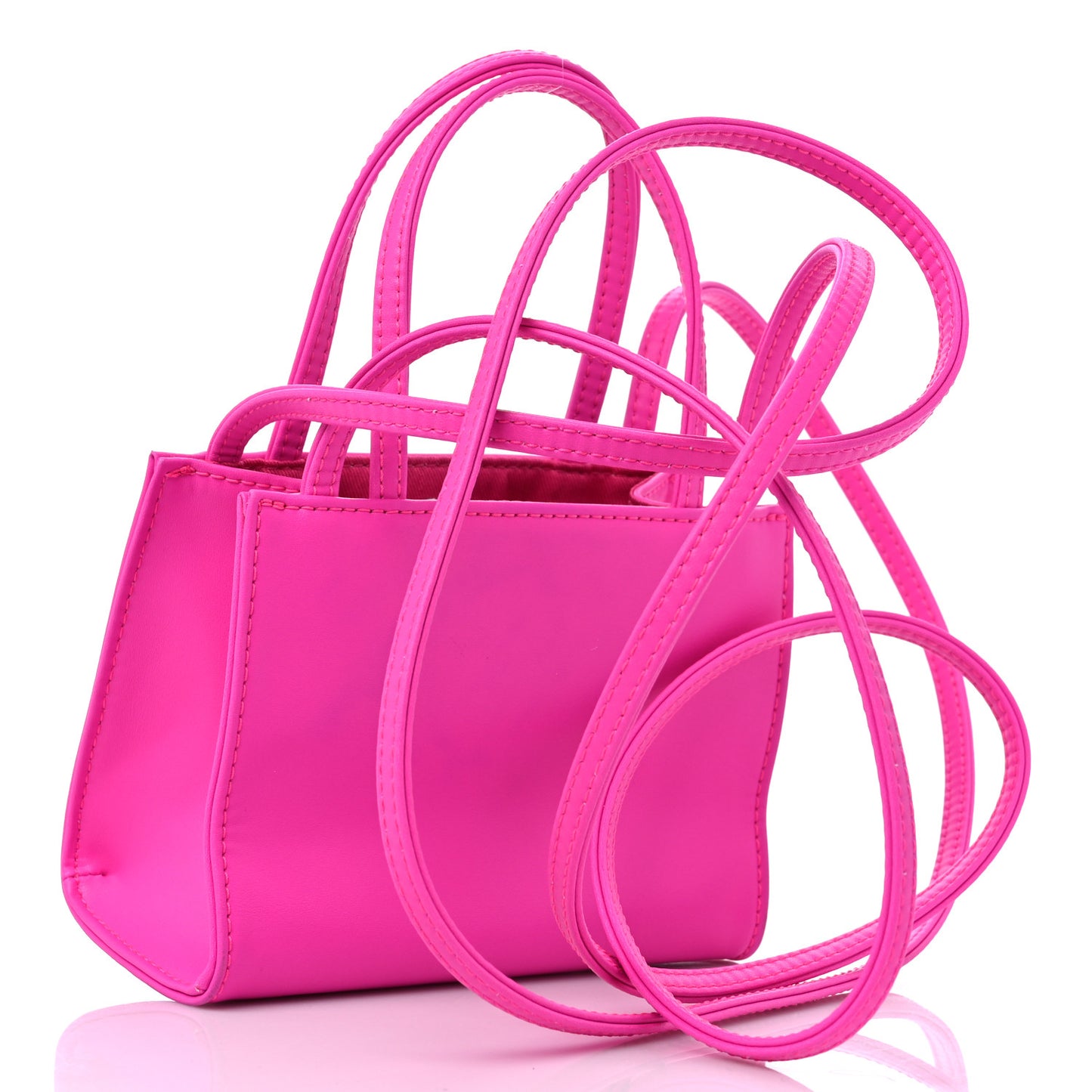 Vegan Leather Small Shopping Bag Azalea